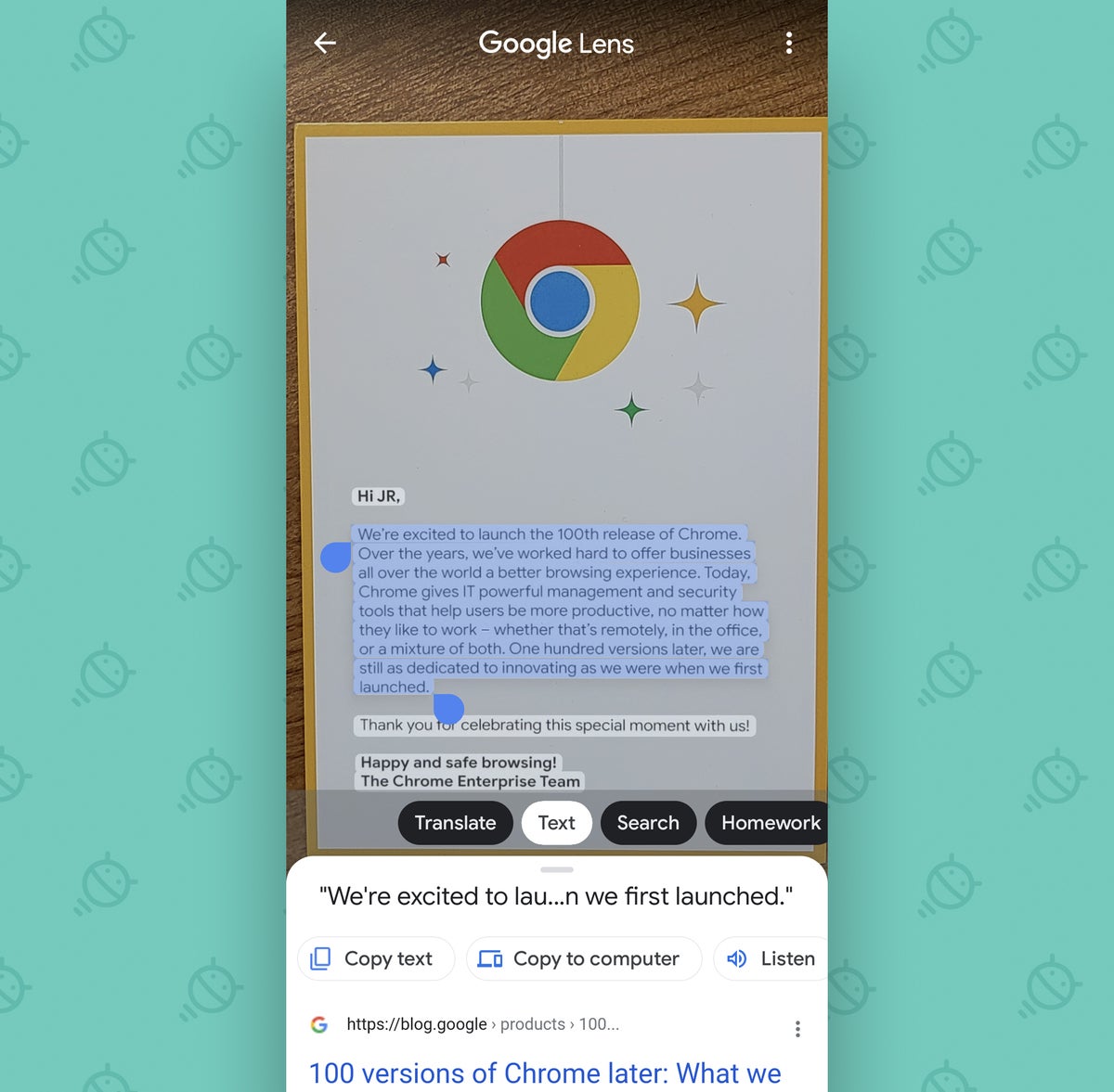 Google apps, Android: Lens