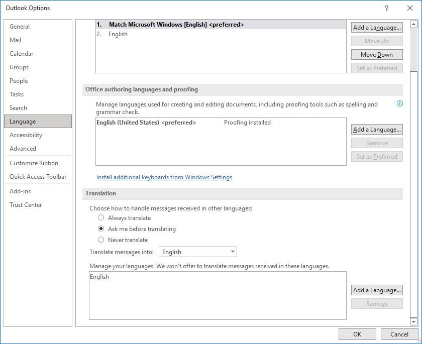 microsoft office translate 01 outlook desktop translation settings