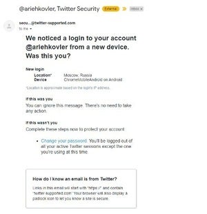 twitter exemplo spearphishing