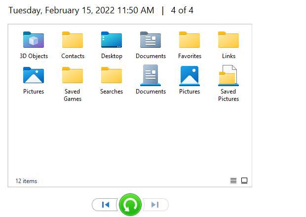 Снимок истории файлов Windows 07