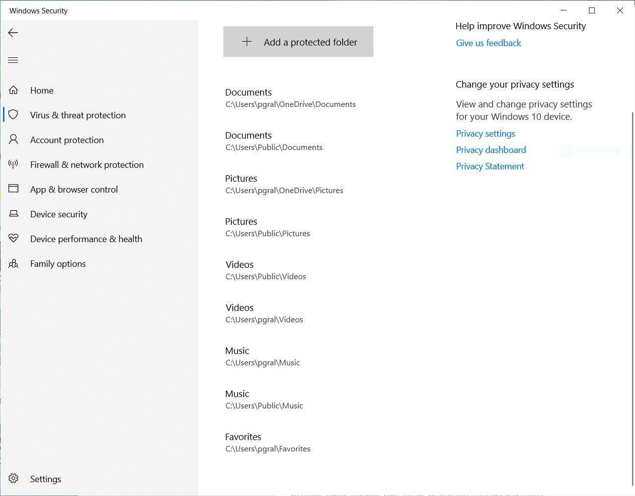 windows10 23 security controlled access 21h2