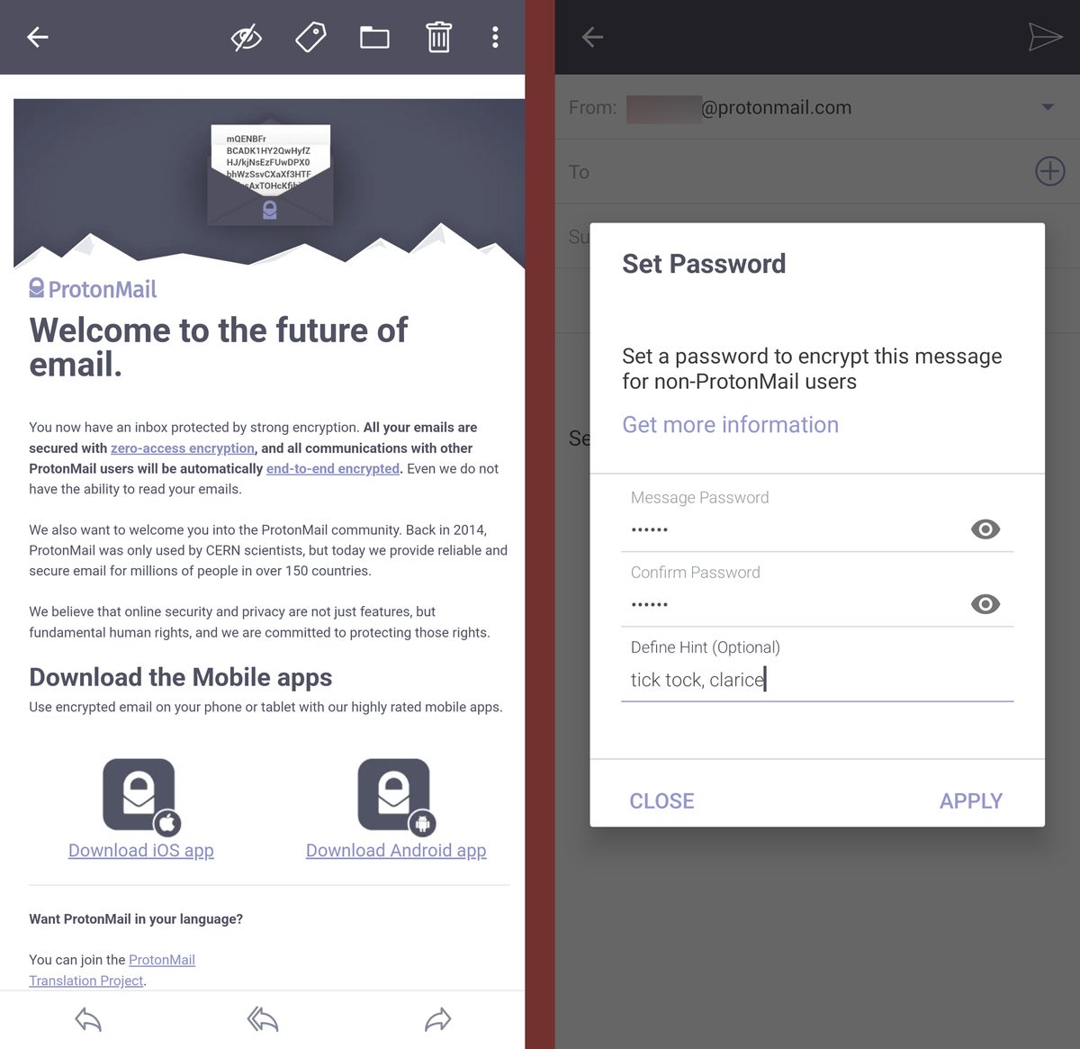 android privacy security apps protonmail