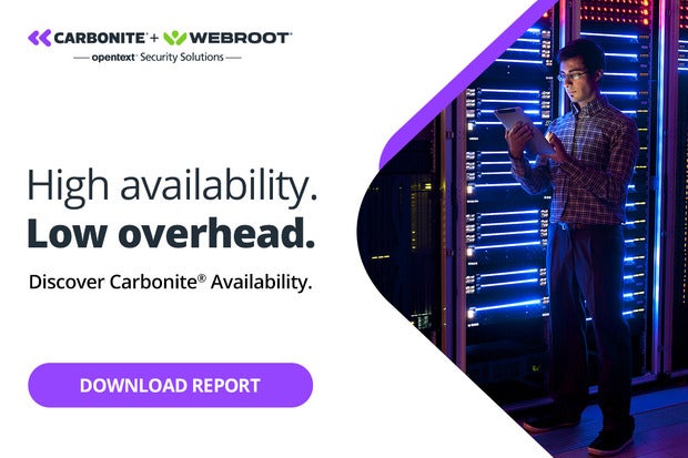 Image: Sponsored by Carbonite Recover: Keep your business always-on with CarboniteÂ® Availability