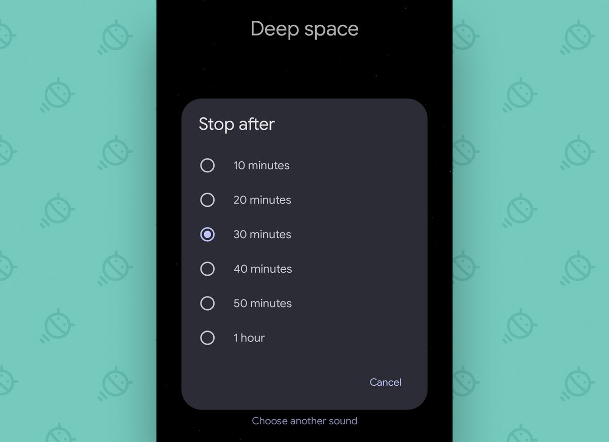 Pixel Clock app: Sleep sounds