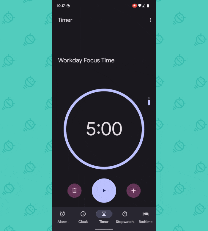 Pixel Clock app: Timers