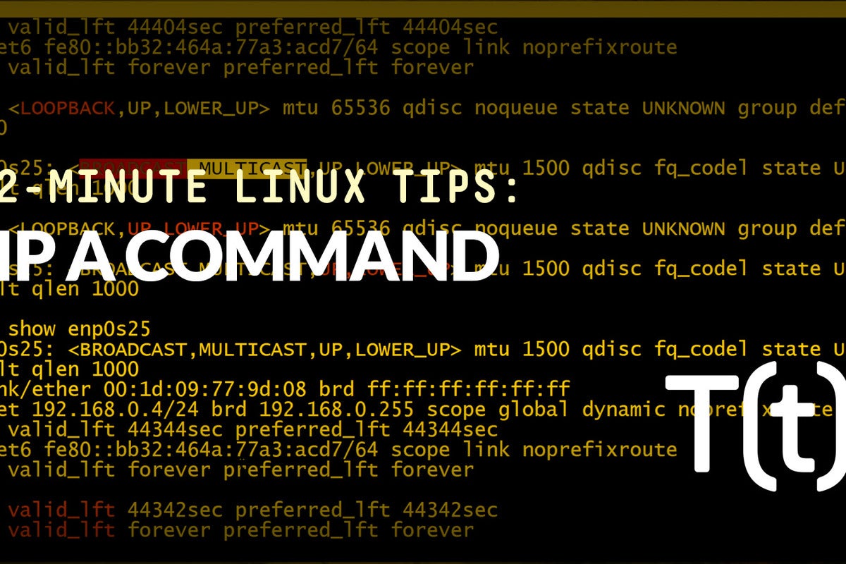 Image: How to use the IP A command