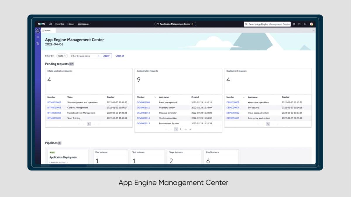 app engine management center