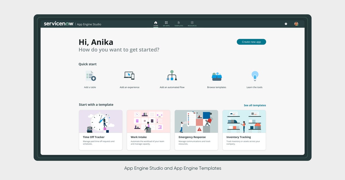 app engine studio and app engine templates