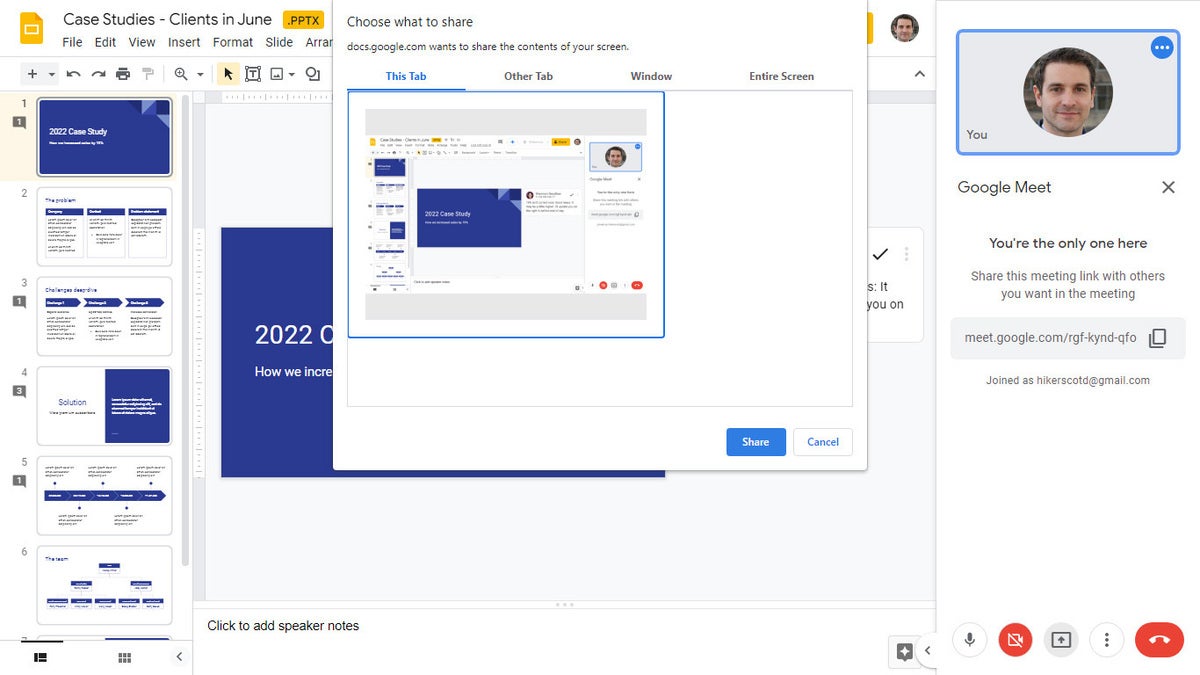 google slides 19 share google meet