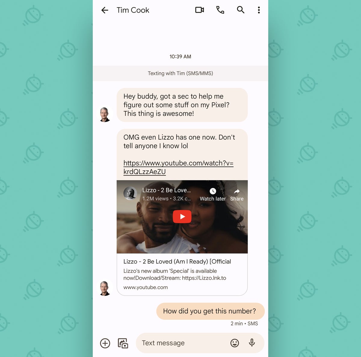 Mensajes de Google Android: vistas previas en línea
