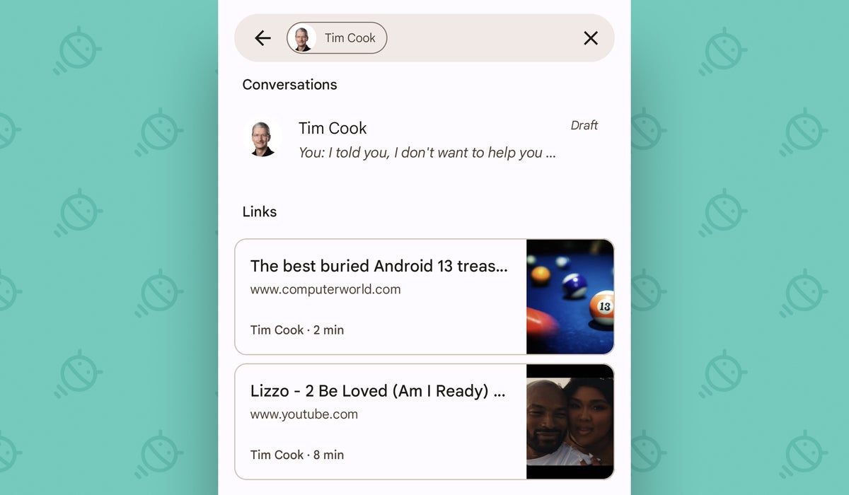 Mensajes de Google Android: Buscar