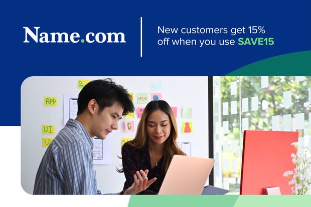 Image: Sponsored by Name.com: New customers get 15% off at Name.com when they use promo code SAVE15.