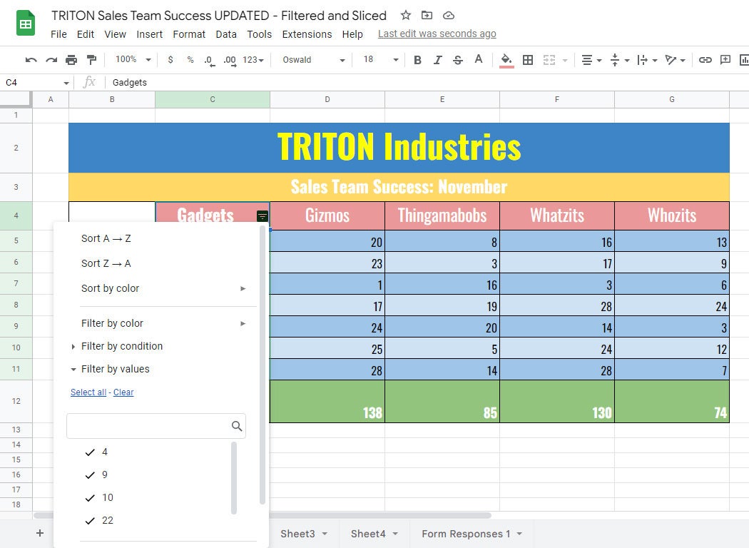 Google Sheets power tips How to use filters and slicers