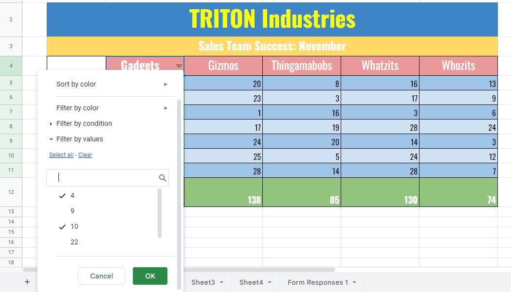 Google Sheets power tips How to use filters and slicers