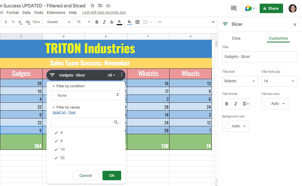 Google Sheets power tips How to use filters and slicers