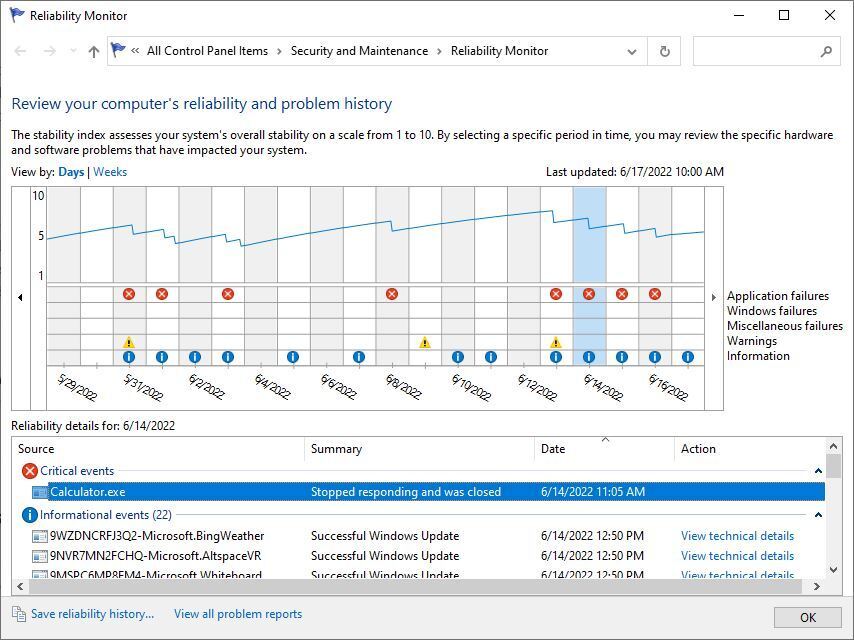 windows troubleshooting fig01 reliability monitor
