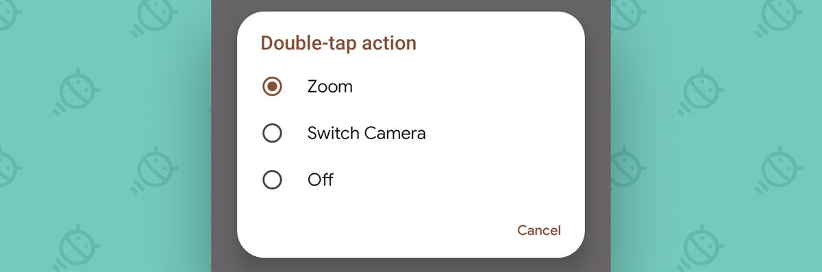 Google Pixel 7 Settings: Camera double tap