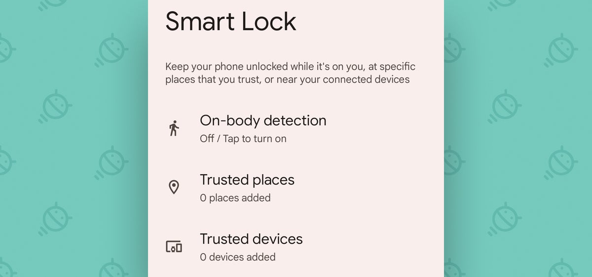 Google Pixel 7: Smart Lock