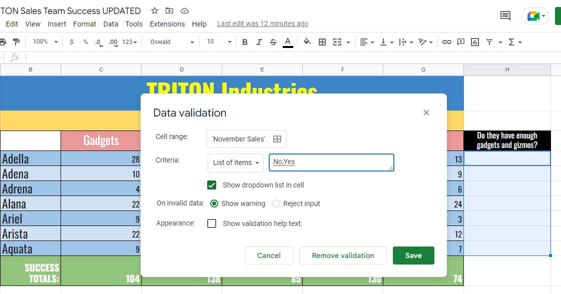 Google Sheets Power Tips: How To Use Dropdown Lists | Computerworld