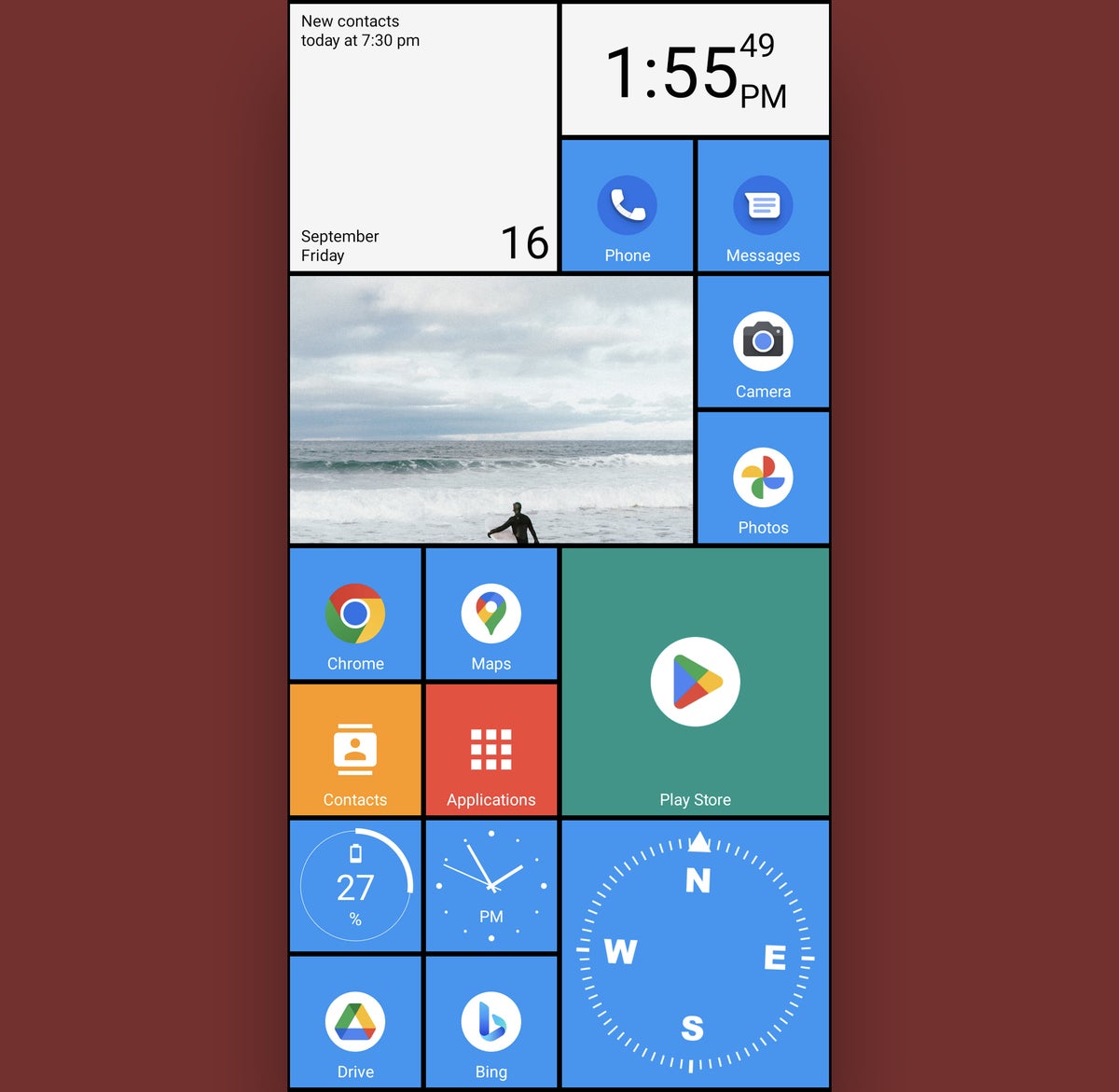 microsoft android square home