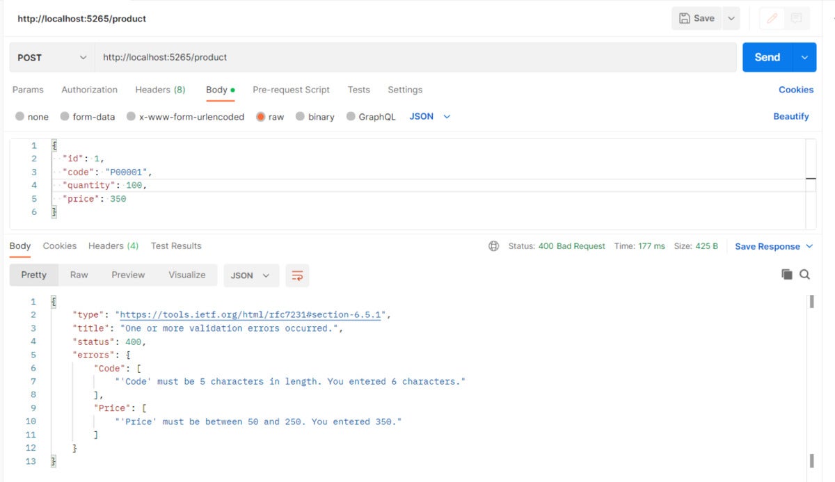 model validation aspnet core