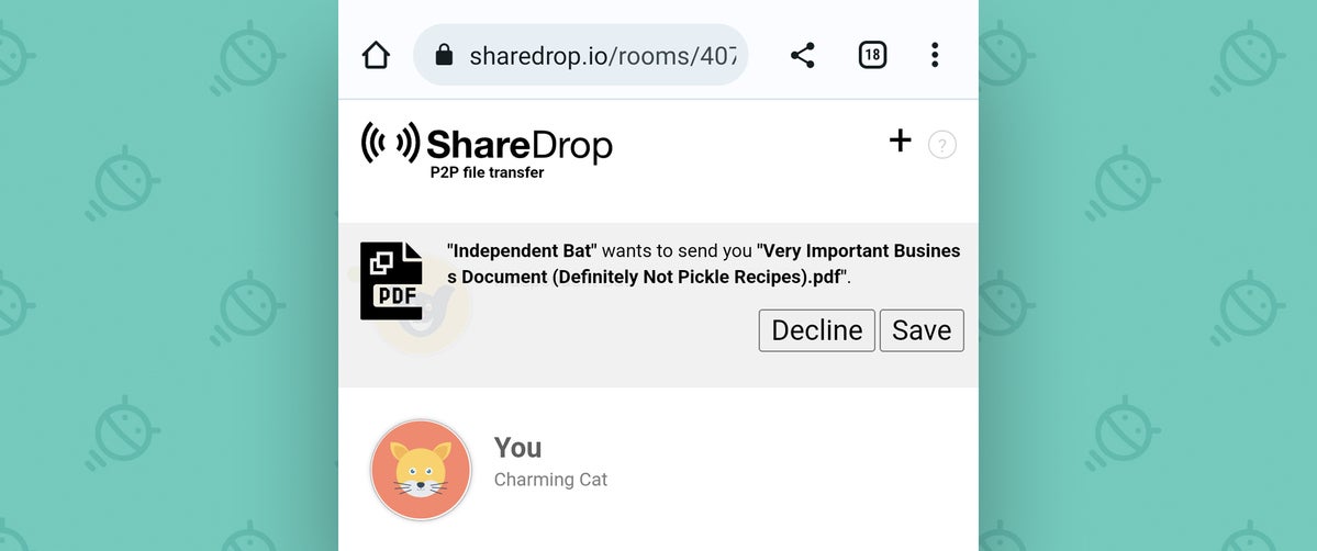 Android Sharing: ShareDrop