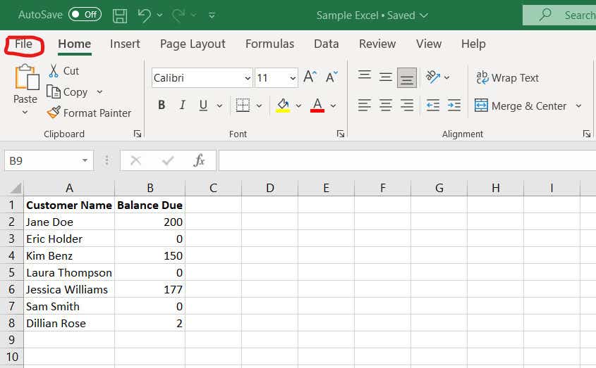 excel macros 01 sample data