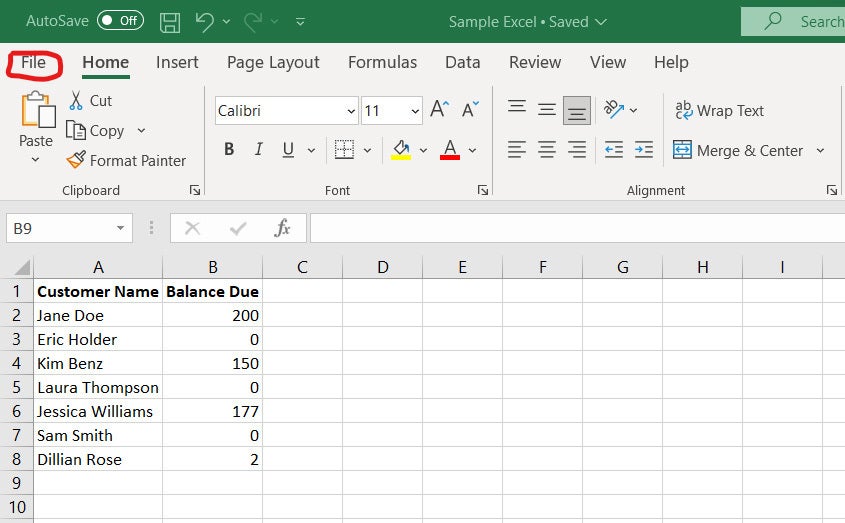Excel макросы 01 образец данных