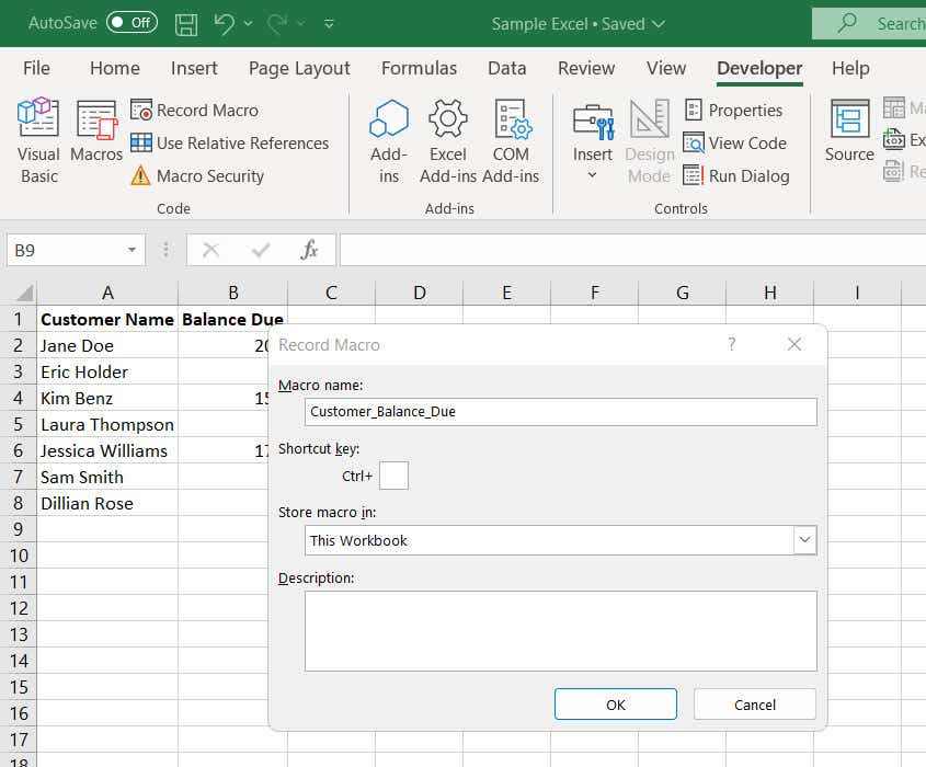 excel macros 04 record macro