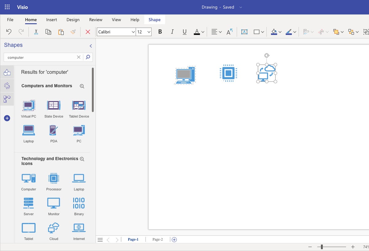 visio technology icons