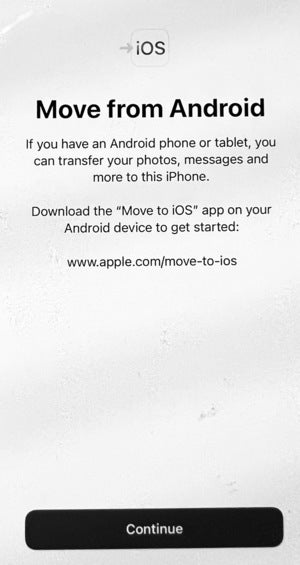 Move to iOS on Android