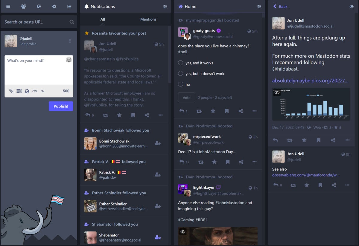 default mastodon view