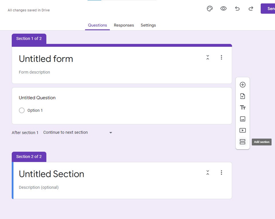 google forms 08 add section