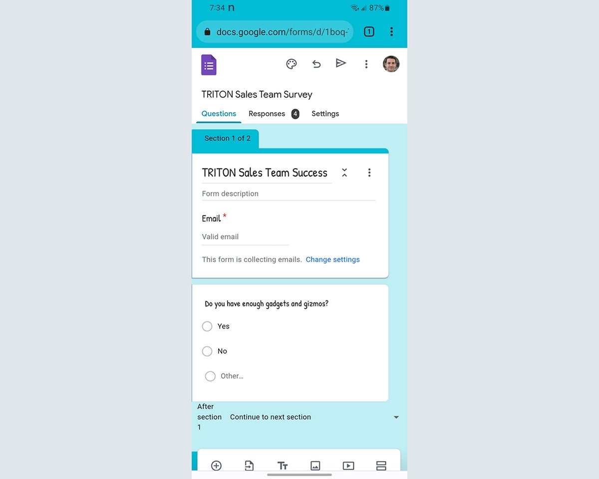 google forms 20 mobile app