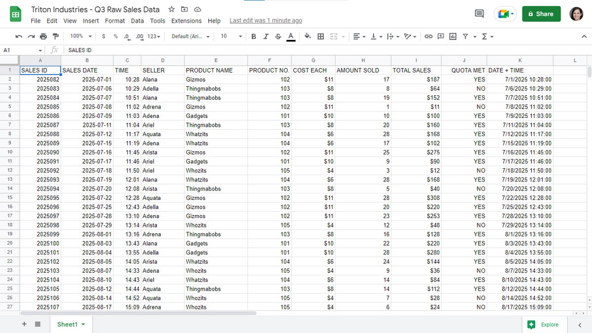 google sheets pivot tables 01 raw spreadsheet
