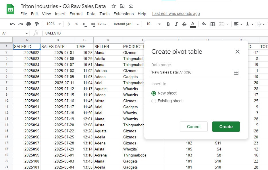 google sheets pivot tables 06 create pivot table pane