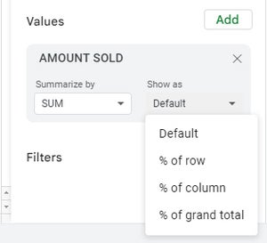 google sheets pivot tables 09b show as percentages