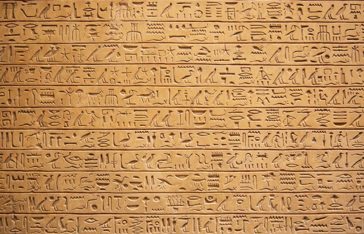 shutterstock 530678500 ancient Egyptian hieroglyphs carved in stone