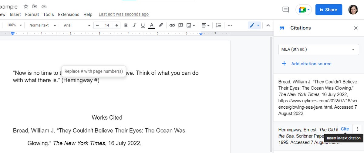 google docs 08 insert in text citation