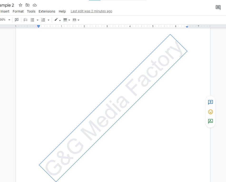 google docs 16 move text watermark