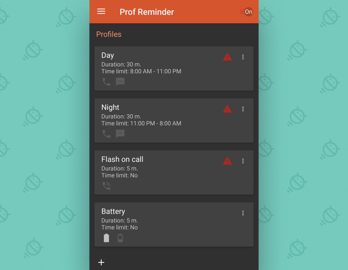 Android 14 Notifications: Prof Reminder