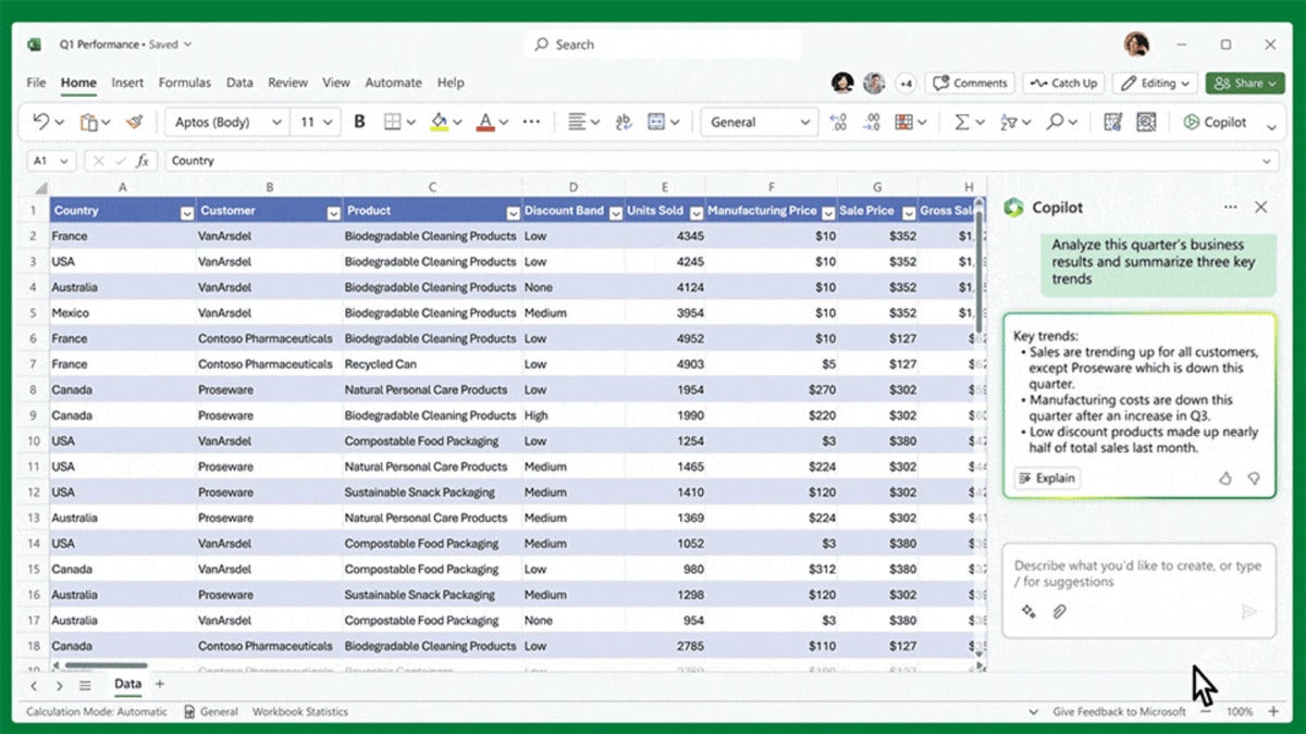 copilot excel web 1