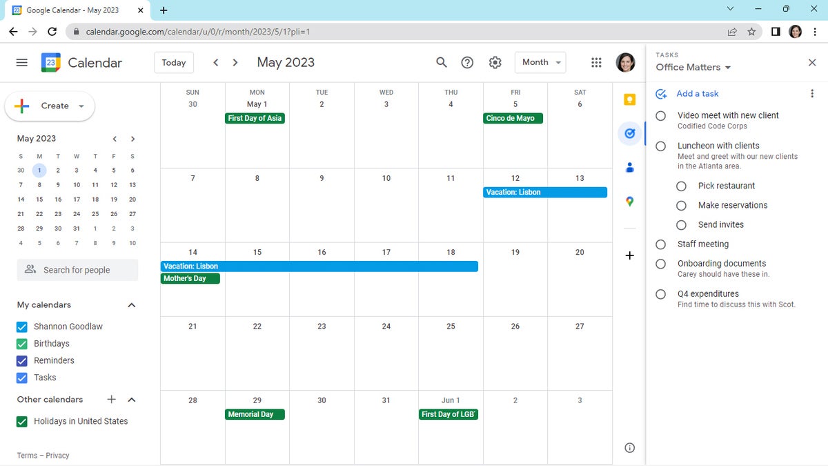 google tasks 01 tasks sidebar in calendar