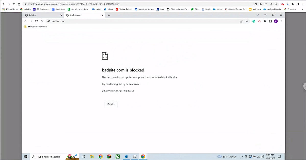 chrome site block feature