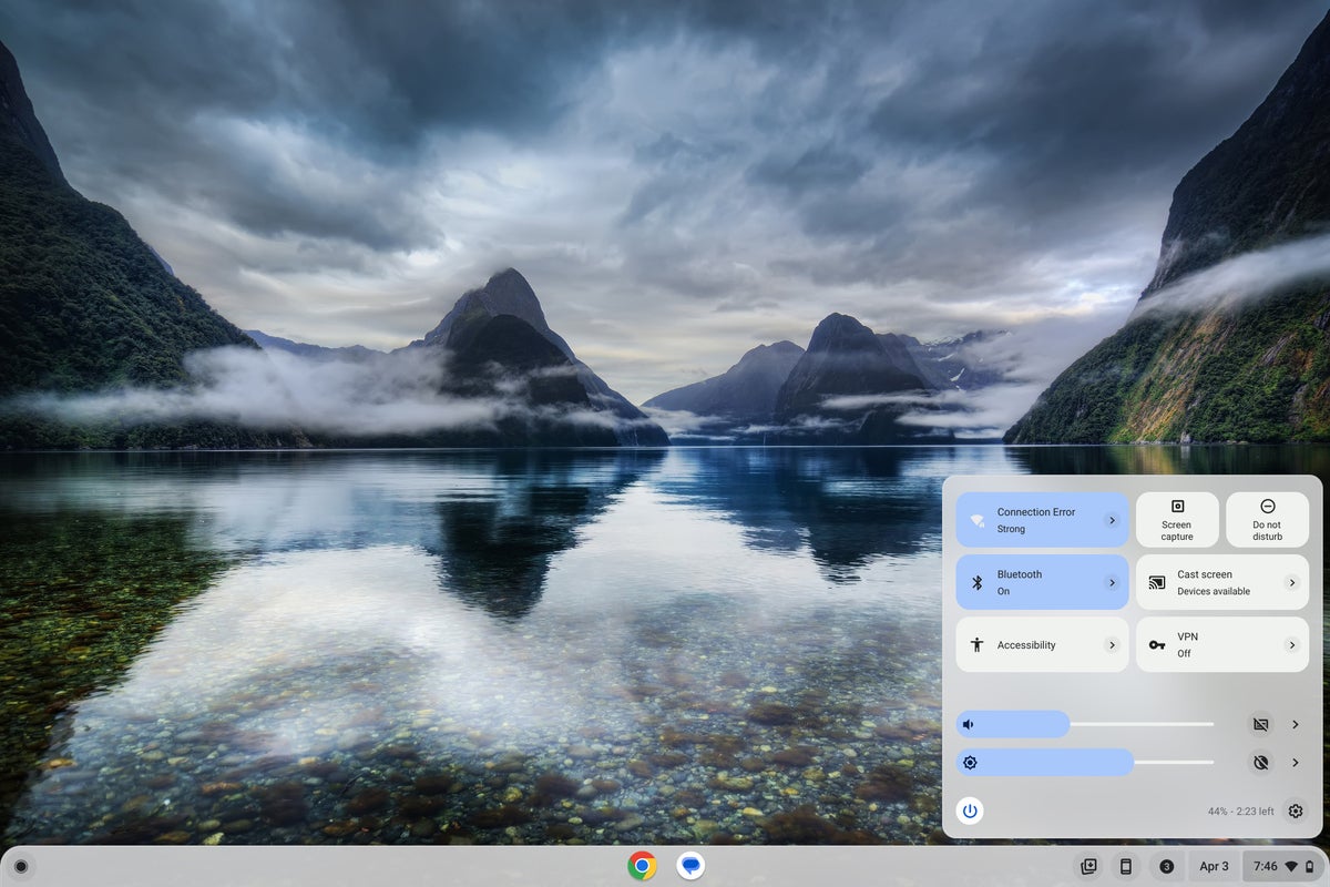 ChromeOS Chromebook Quick Settings - New