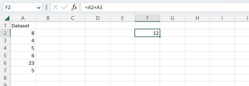 excel formulas 04 addition result