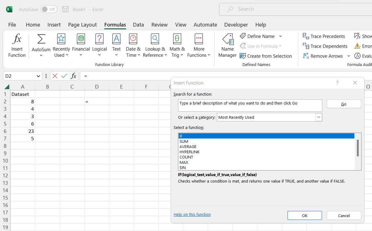 excel formulas 15 formulas tab insert if function