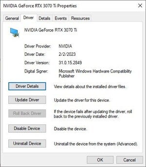 windows driver reduction 01 driver properties