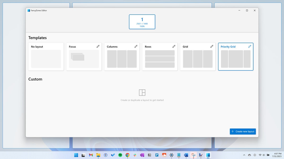 Windows Snap Multitasking: Fancy Zones