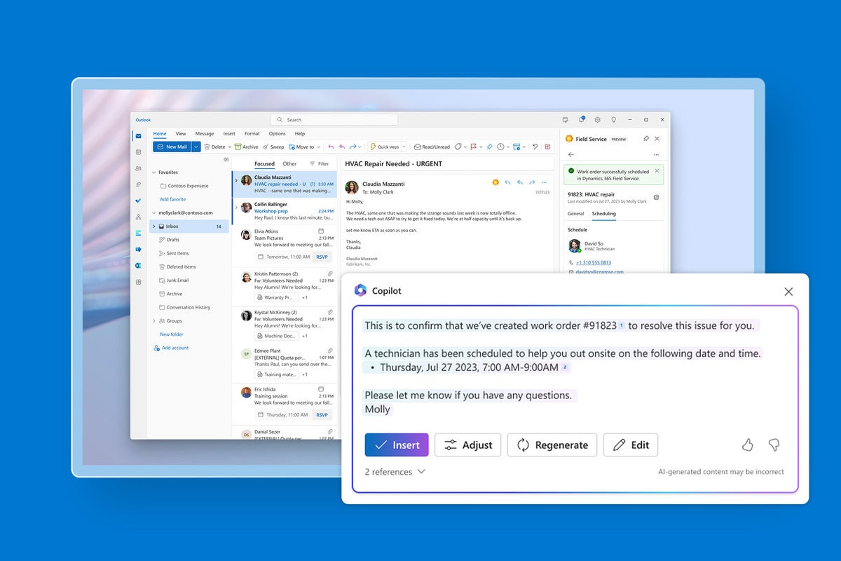 Image: Microsoft to integrate Copilot into its Dynamics 365 Field Service app